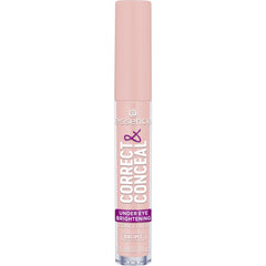 essence Correct & Conceal swatch shows rosy 10 Light Pink shade brightening dull shadows.