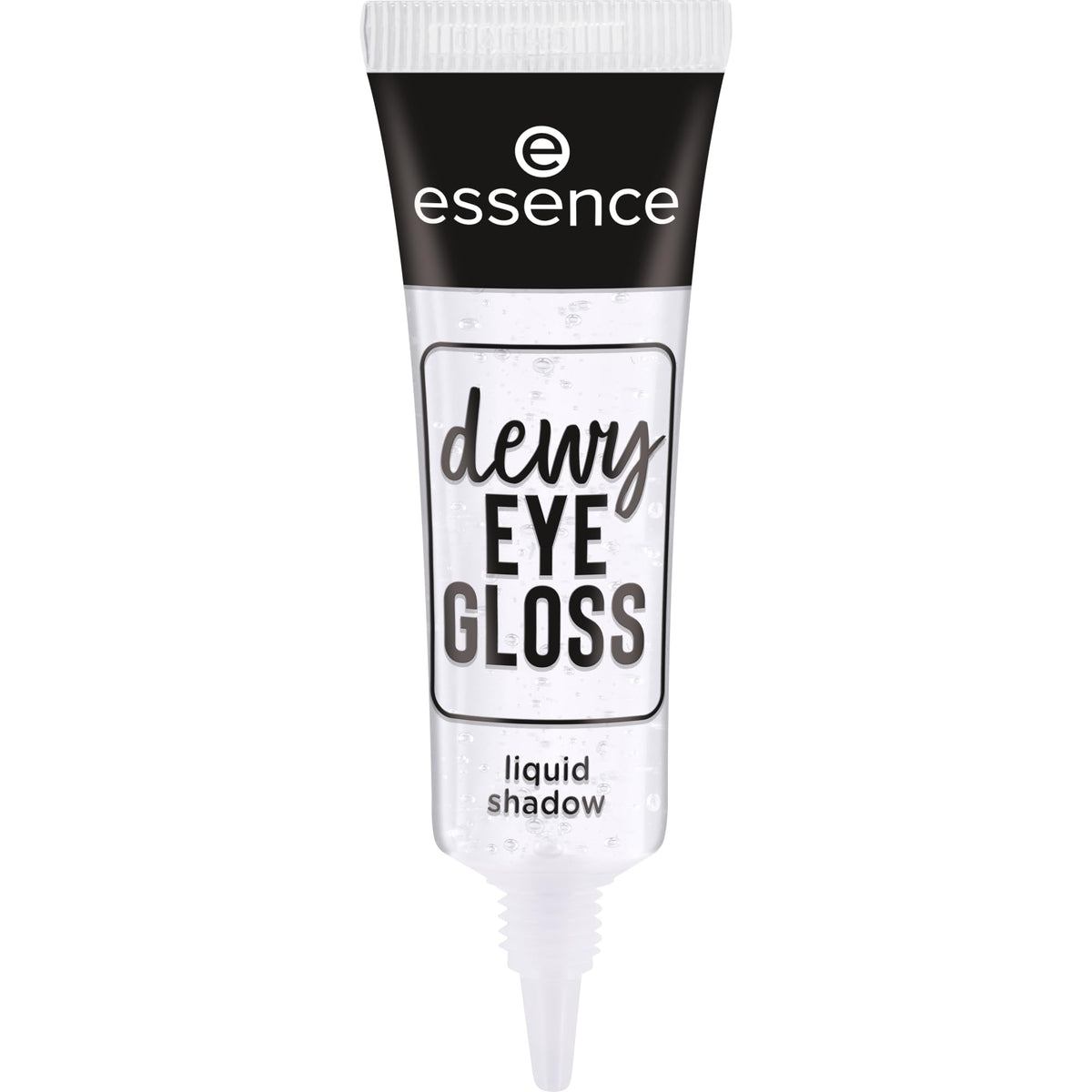 Essence Dewy EYE GLOSS close-up applicator for a smooth, luminous finish.
