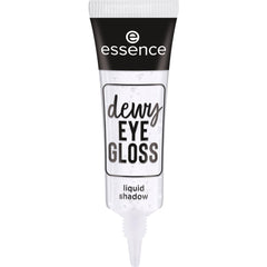 Essence Dewy EYE GLOSS close-up applicator for a smooth, luminous finish.