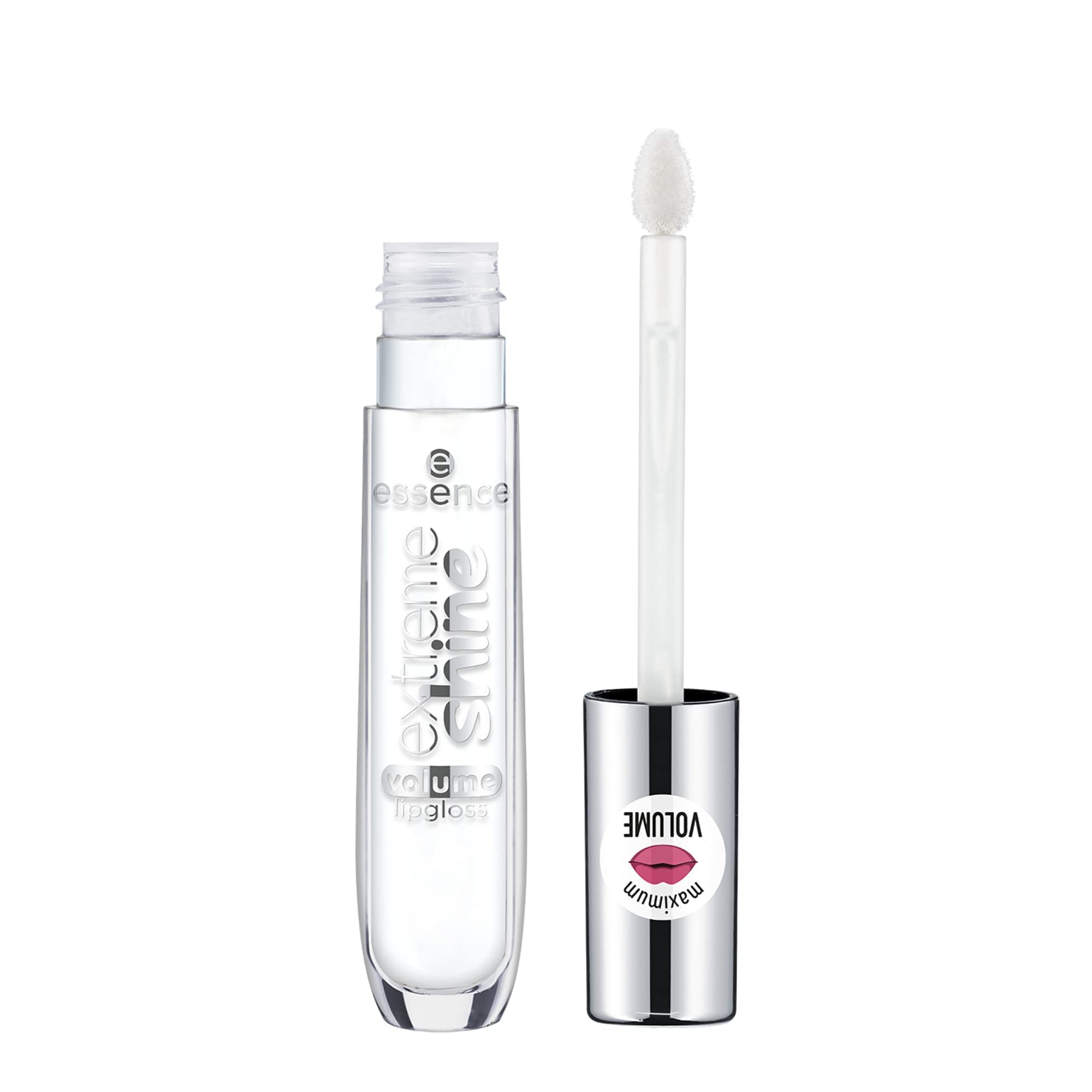 Essence gloss applicator close-up showing smooth, even application.