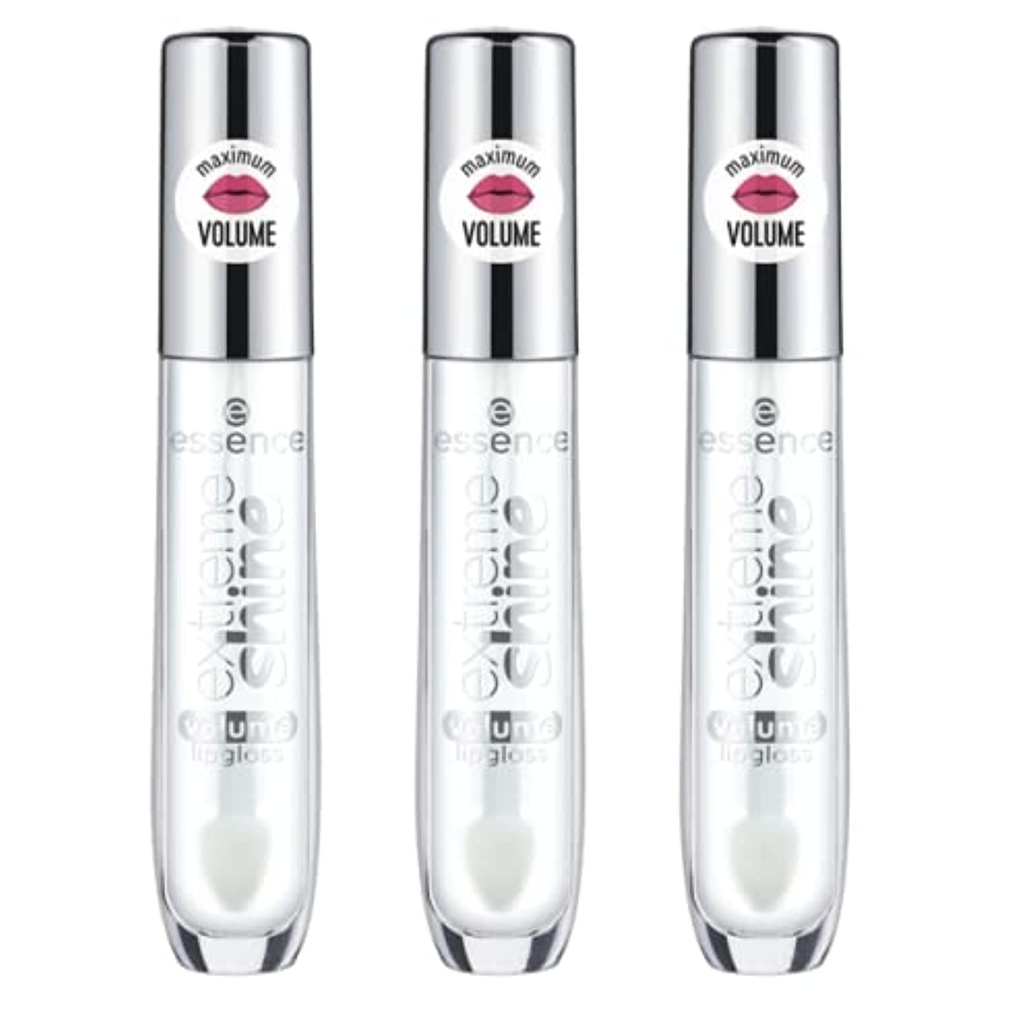 Essence Extreme Shine Volume Lip Gloss crystal clear bottle with high-shine finish.