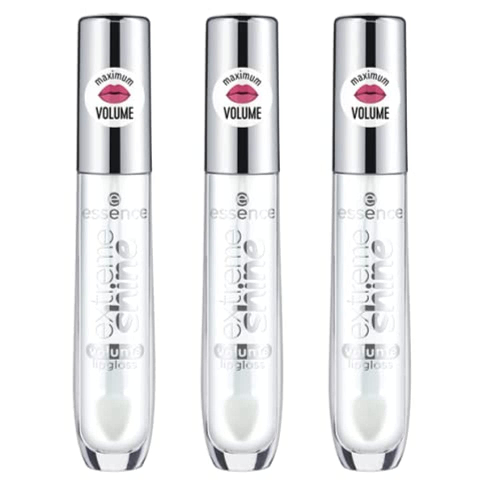 Essence Extreme Shine Volume Lip Gloss crystal clear bottle with high-shine finish.