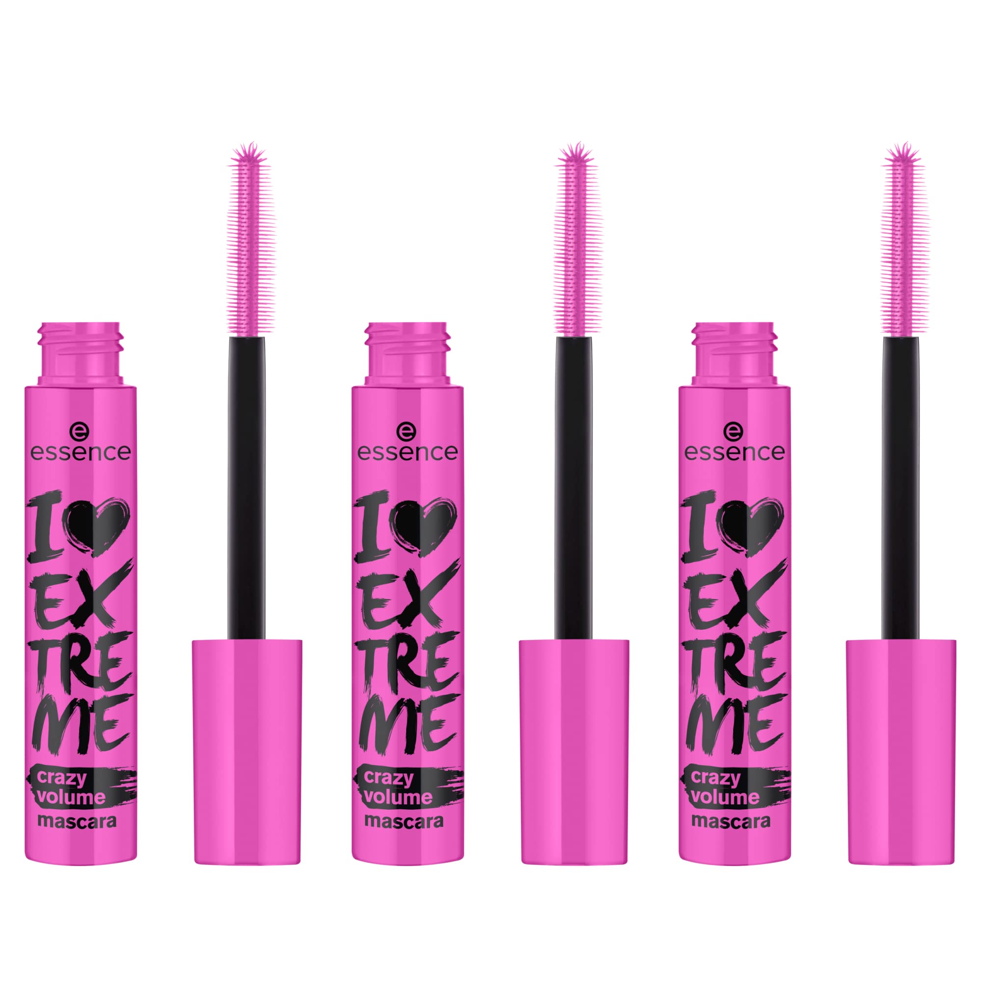 essence I Love Extreme Crazy Volume Mascara bottle close-up showing bold volume potential