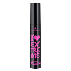 essence I Love Extreme Volume Mascara brush closeup highlights dramatic lash separation.