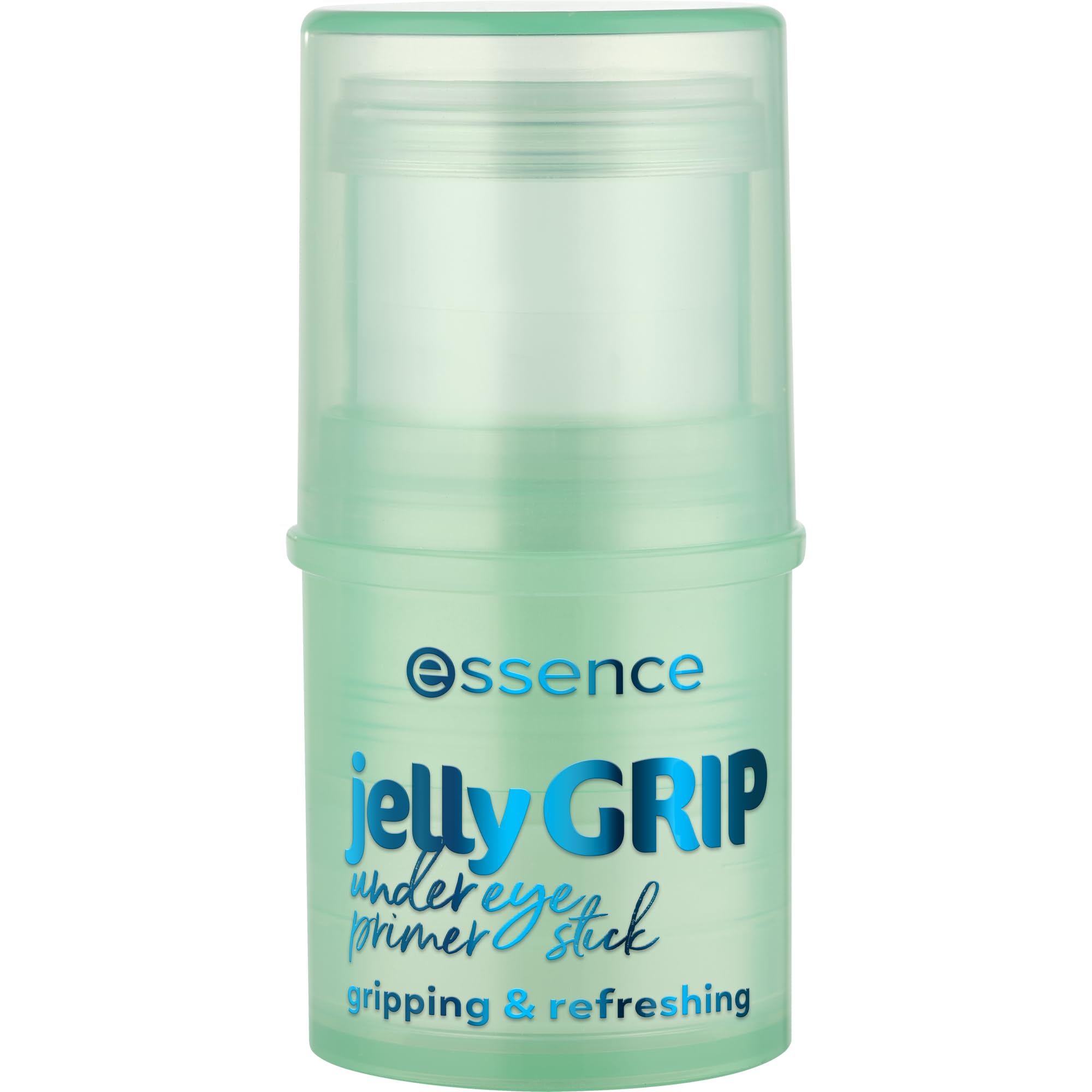 essence Jelly Grip Under Eye Primer Stick bottle shows cooling hydration for refreshed under-eyes