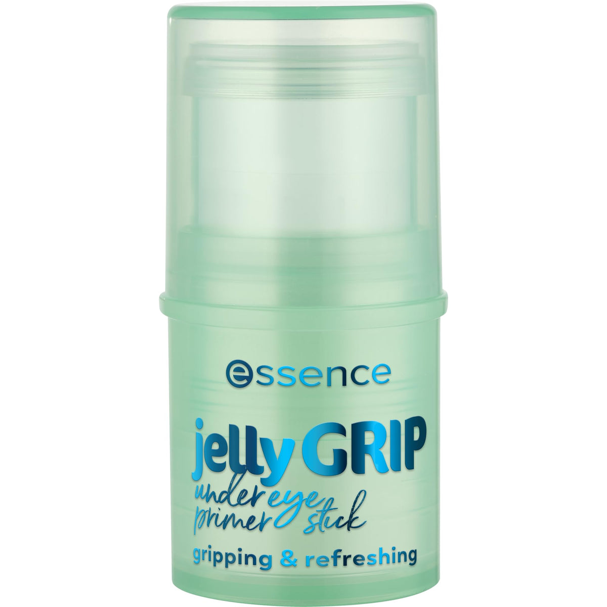 essence Jelly Grip Under Eye Primer Stick bottle shows cooling hydration for refreshed under-eyes