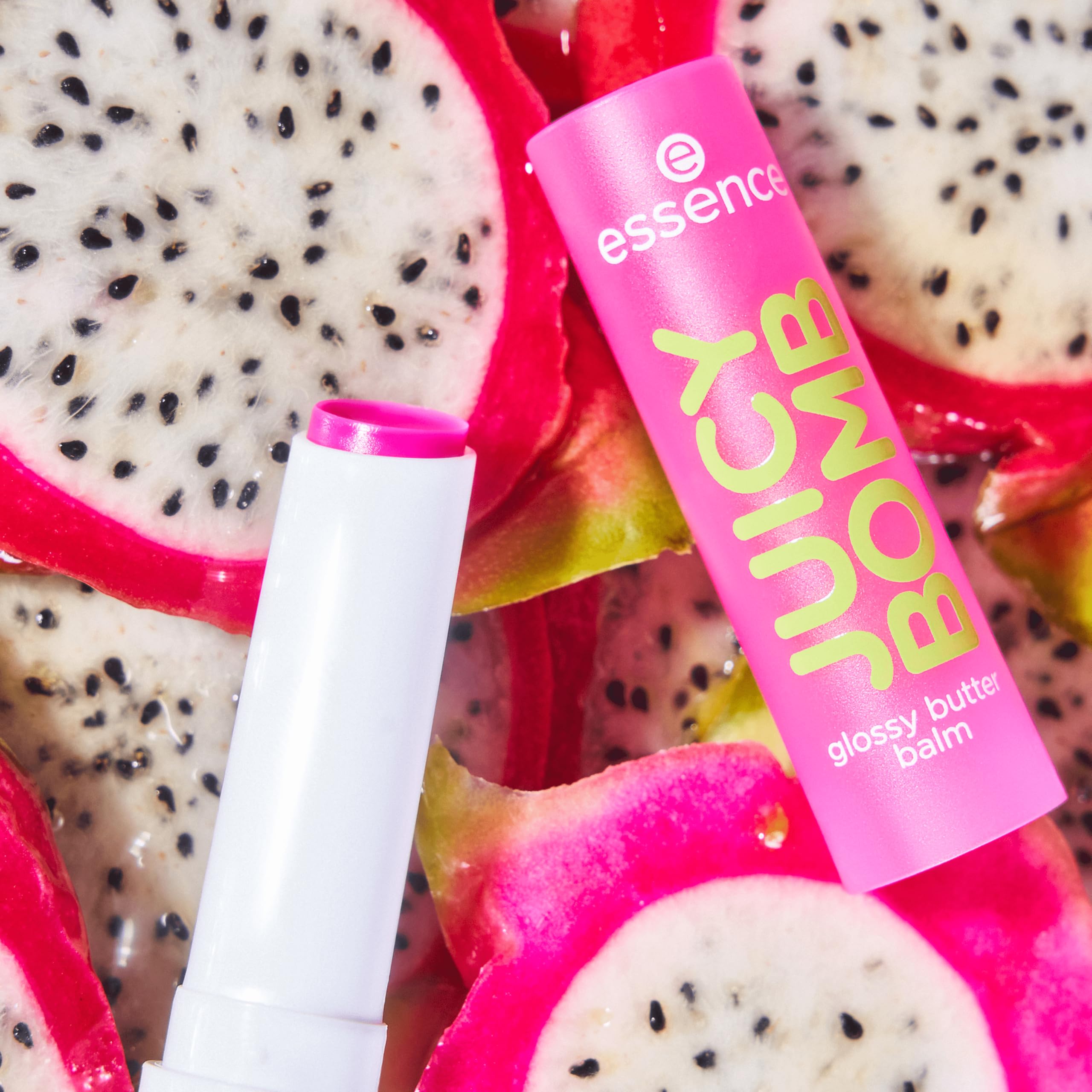 Essence Juicy Butter Balm Choco-lot to Handle cocoa brown shade with shine.