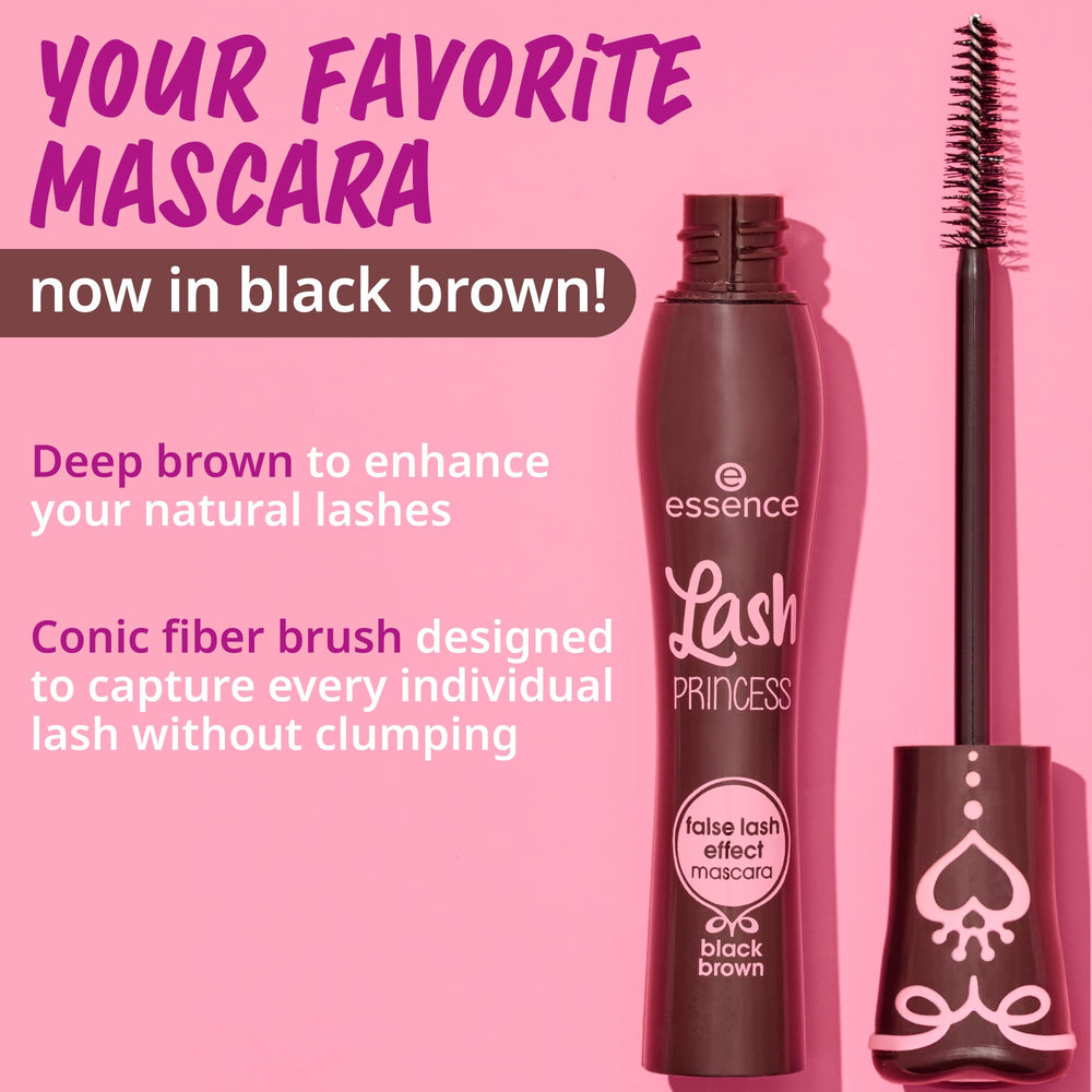 essence Lash Princess Brown mascara brush detail showing conic fibers.