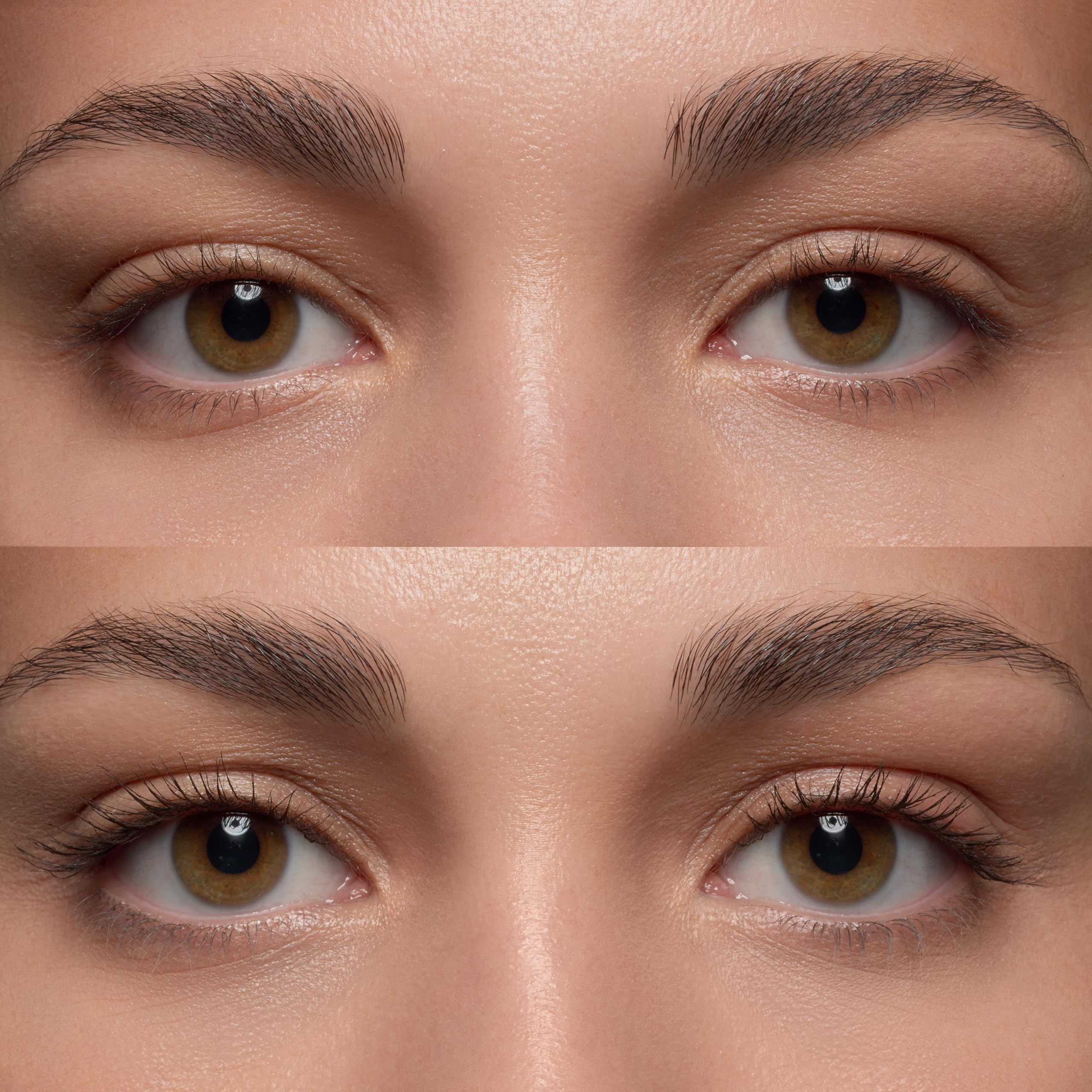 essence Lash Princess Brown mascara on upper lashes for natural length and definition.