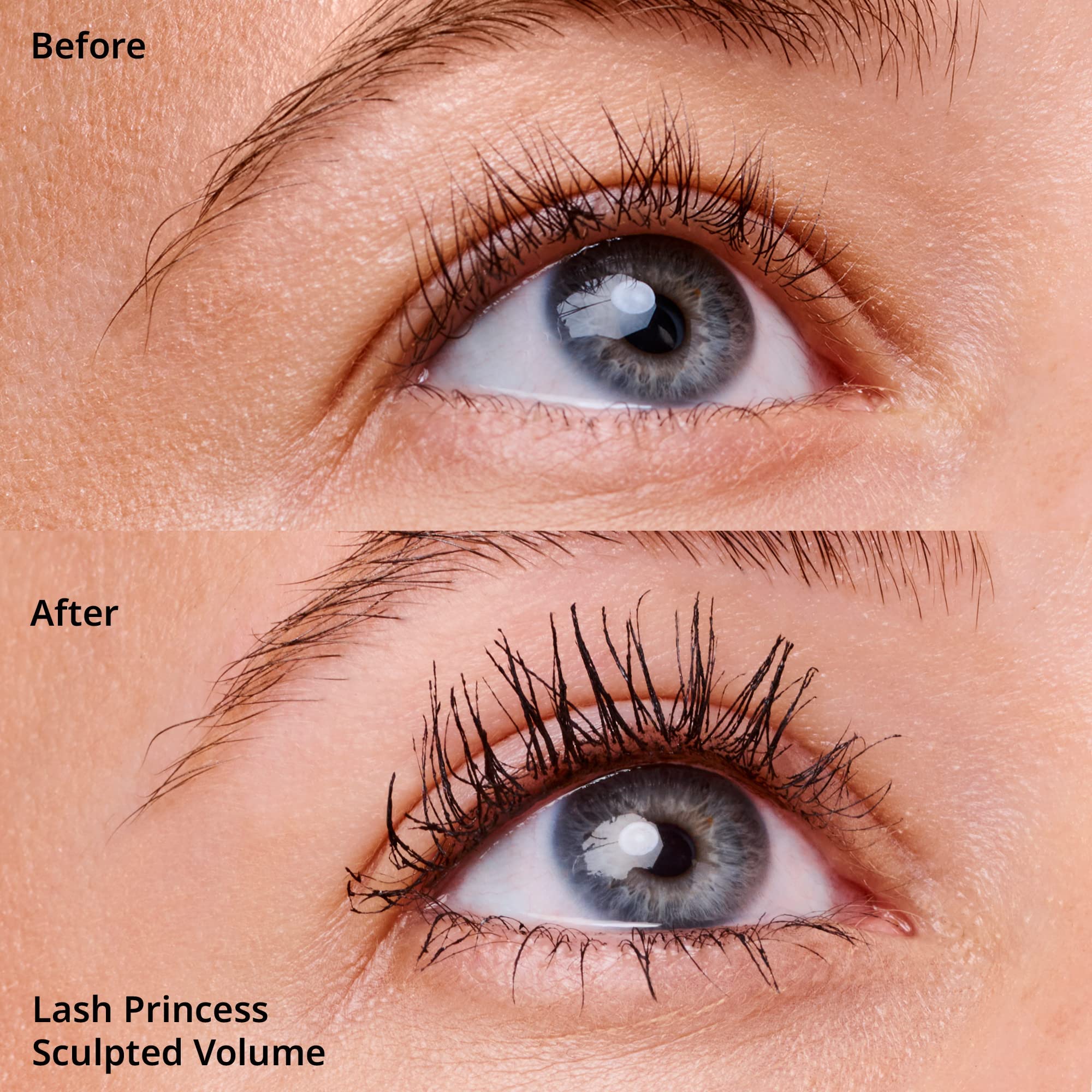 Essence Lash Princess brush detail highlights clump-free definition.