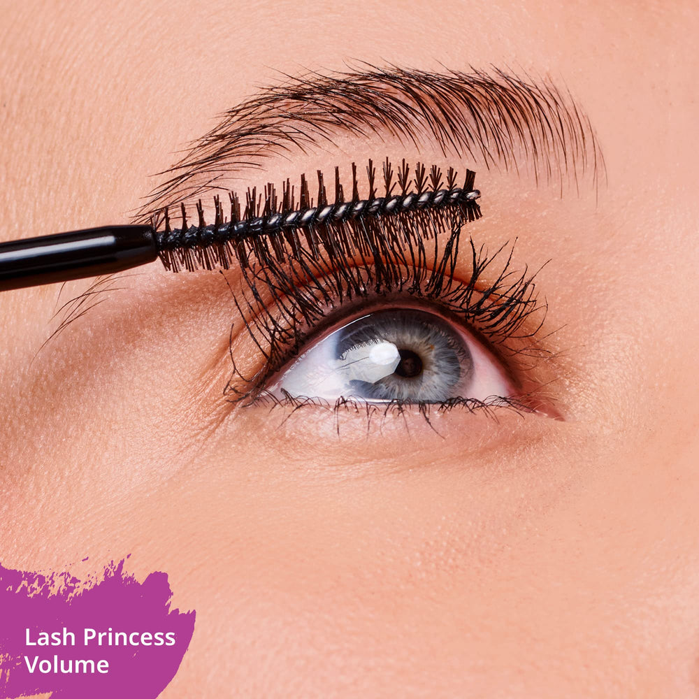 Essence Lash Princess Volume Mascara worn for long-lasting definition day to night.