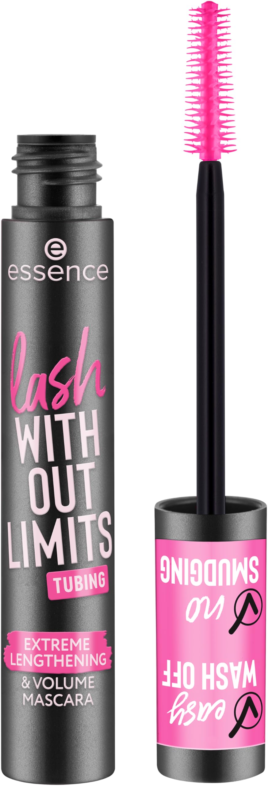 essence Lash Without Limits mascara bottle showing sleek design for everyday dramatic lashes.