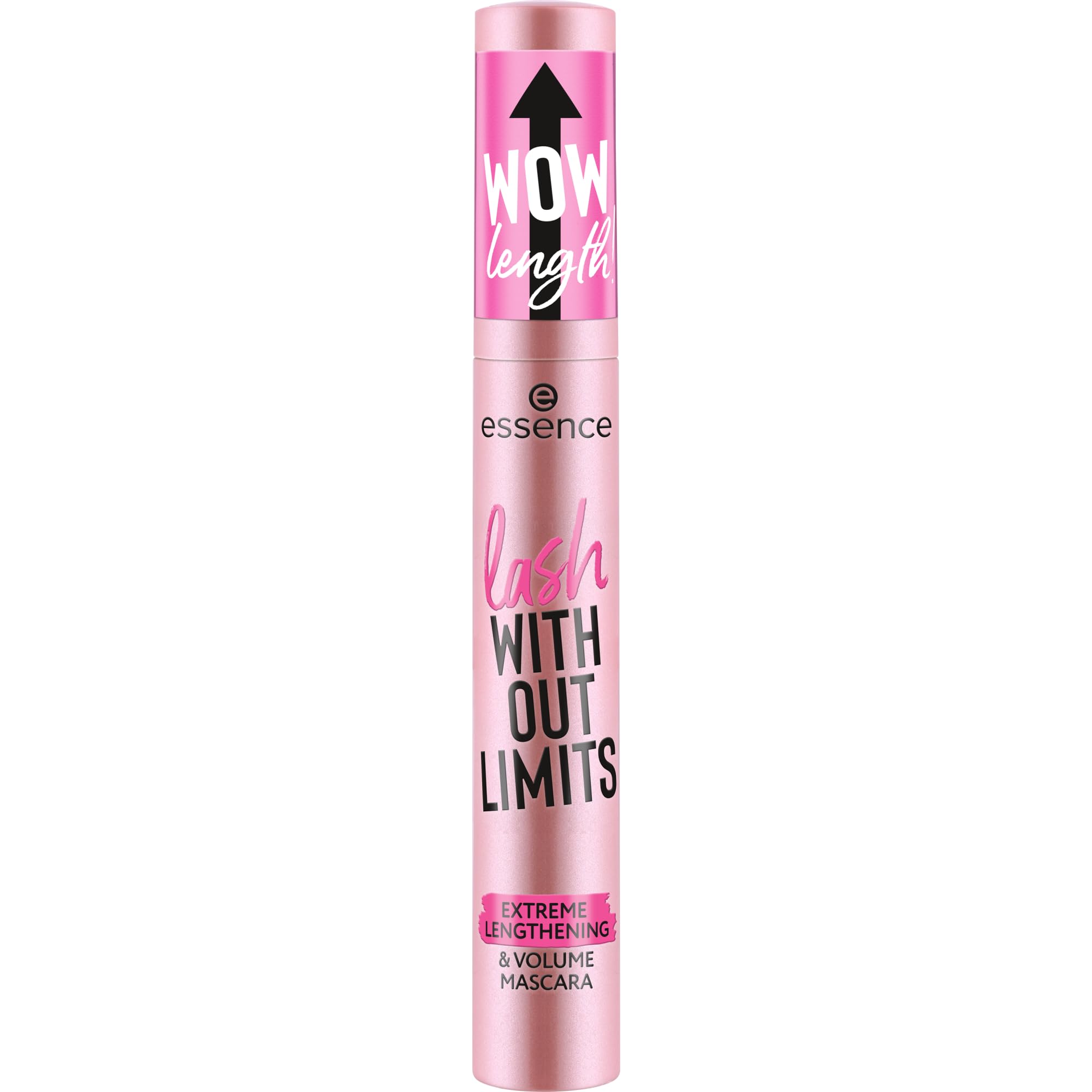 essence Lash Without Limits full lash shot showing dramatic length and volume.