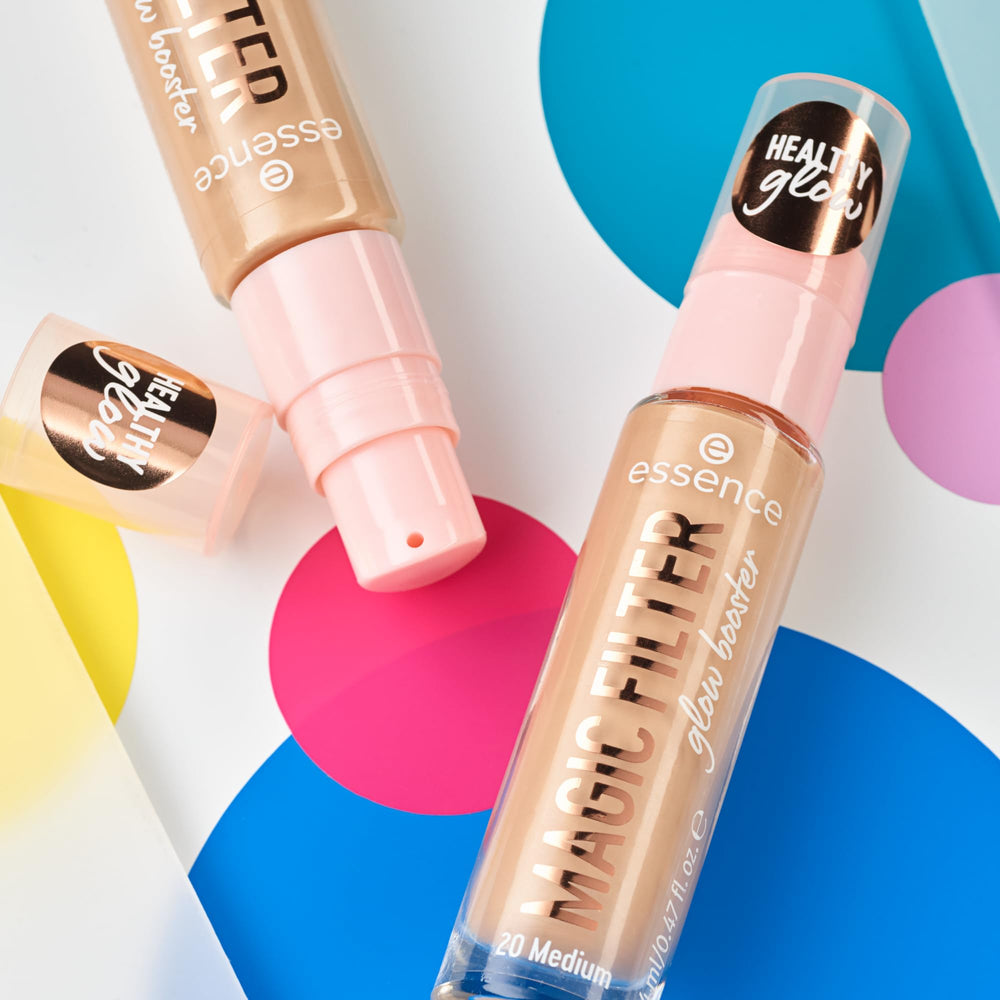 essence Magic Filter Glow Booster applies under or over makeup for flexibility.