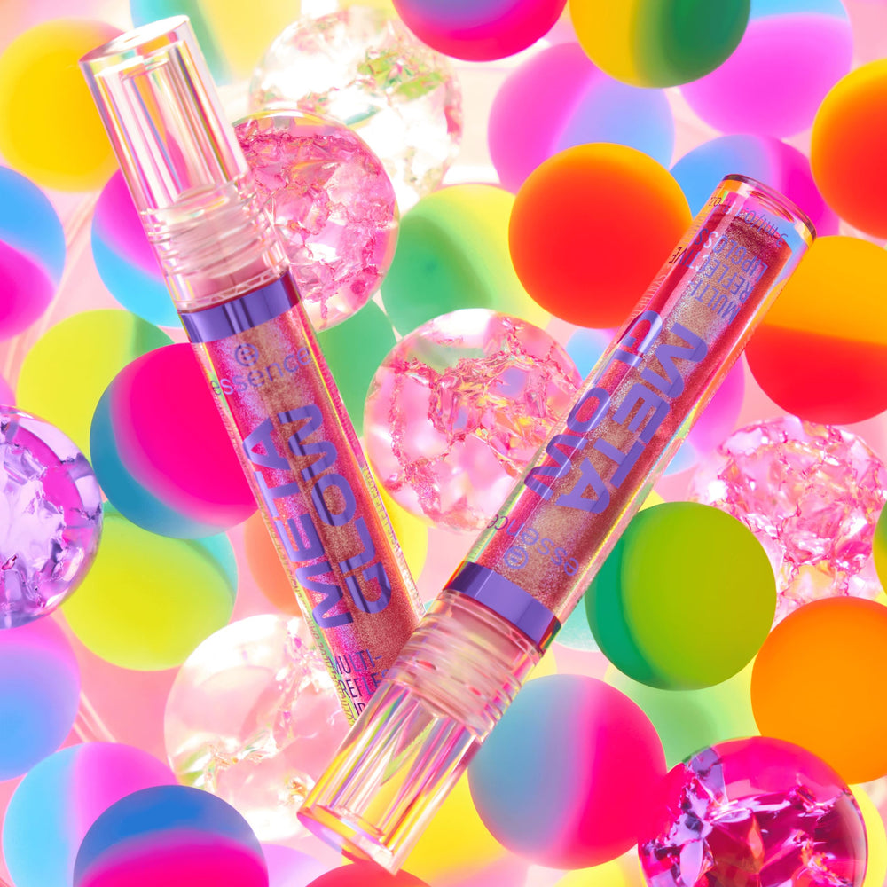 essence Meta Glow packaging showcases vegan and cruelty-free values.