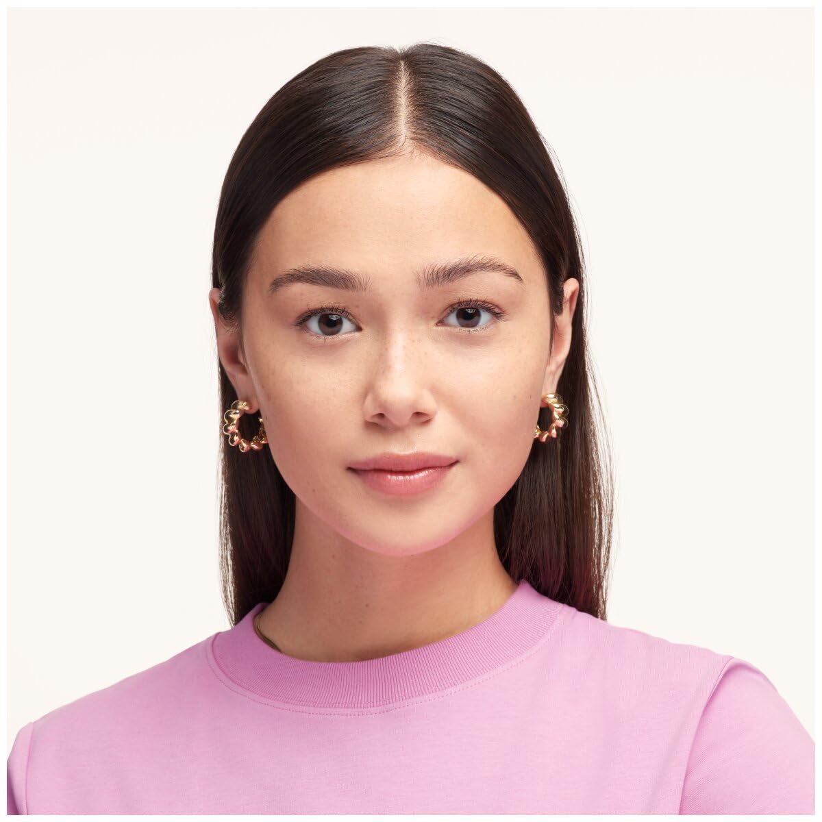 Close-up of matte finish on skin emphasizes a refined, non-greasy look.