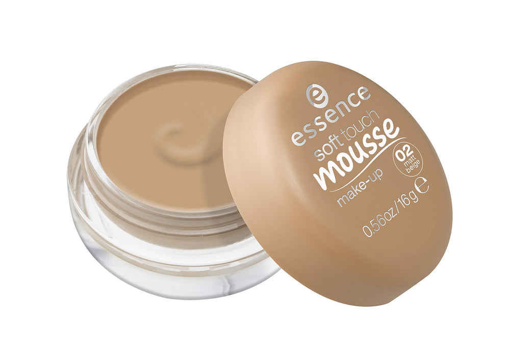 Essence soft touch mousse makeup 02 matt beige bottle for breathable natural matte finish