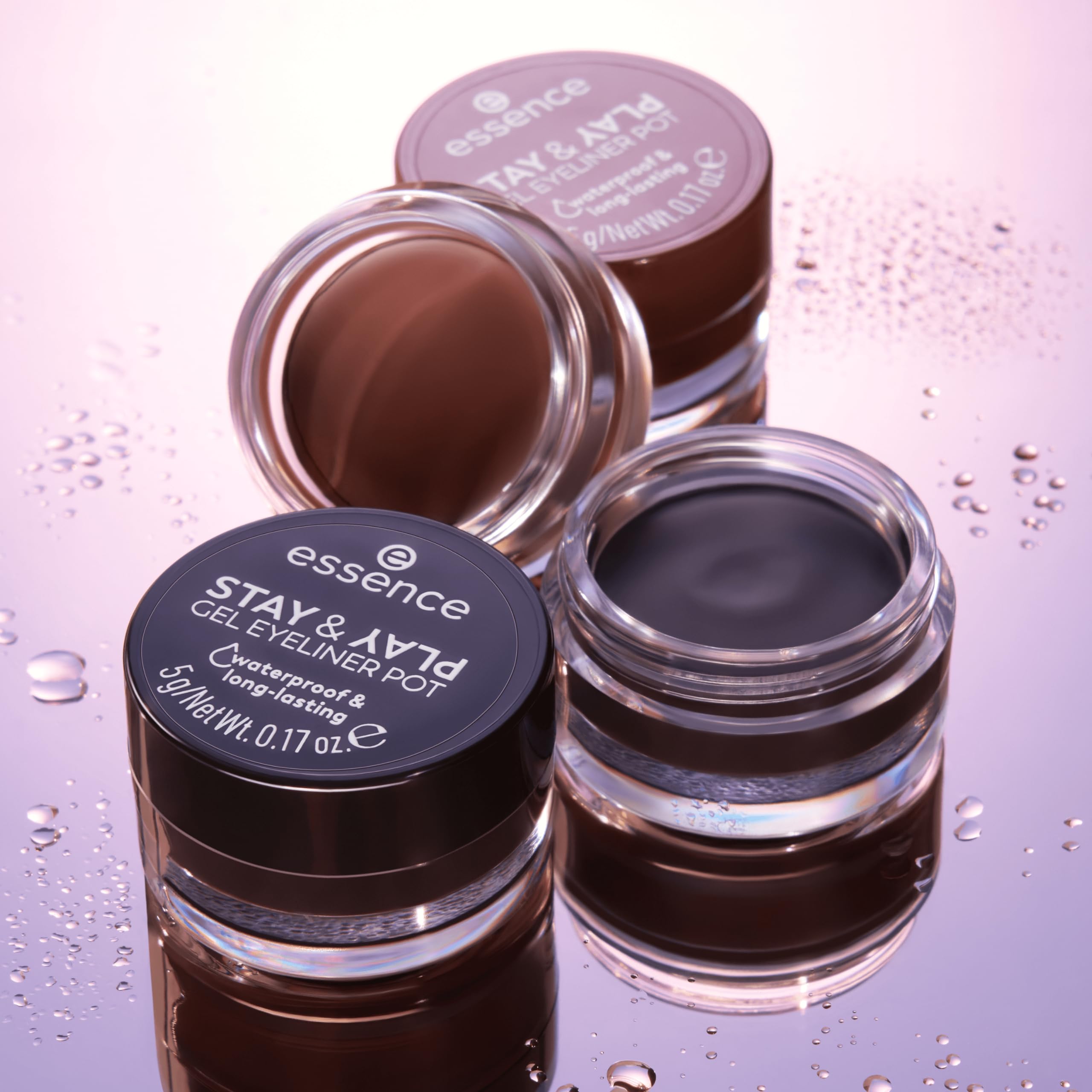 essence Stay & Play Gel Eyeliner Pot finish close-up
