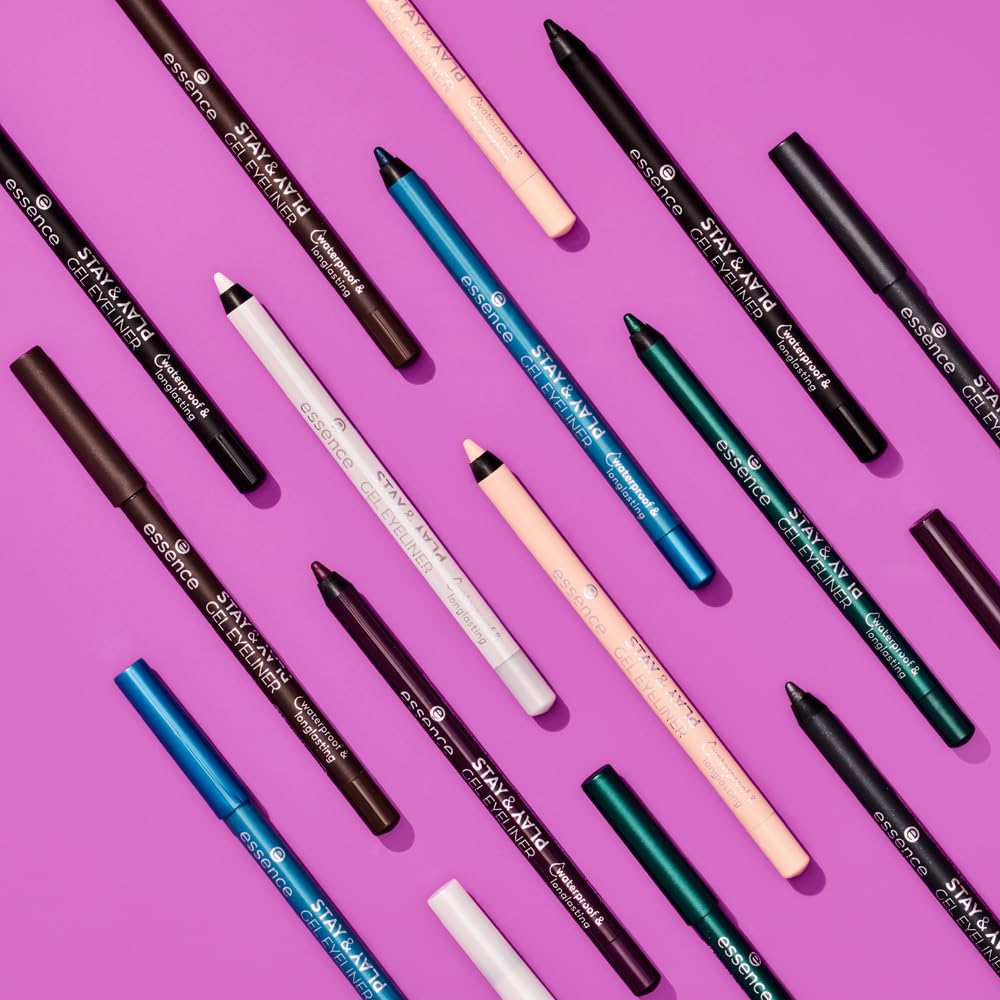 essence Stay & Play Gel Eyeliner vegan cruelty-free formula for conscious beauty.
