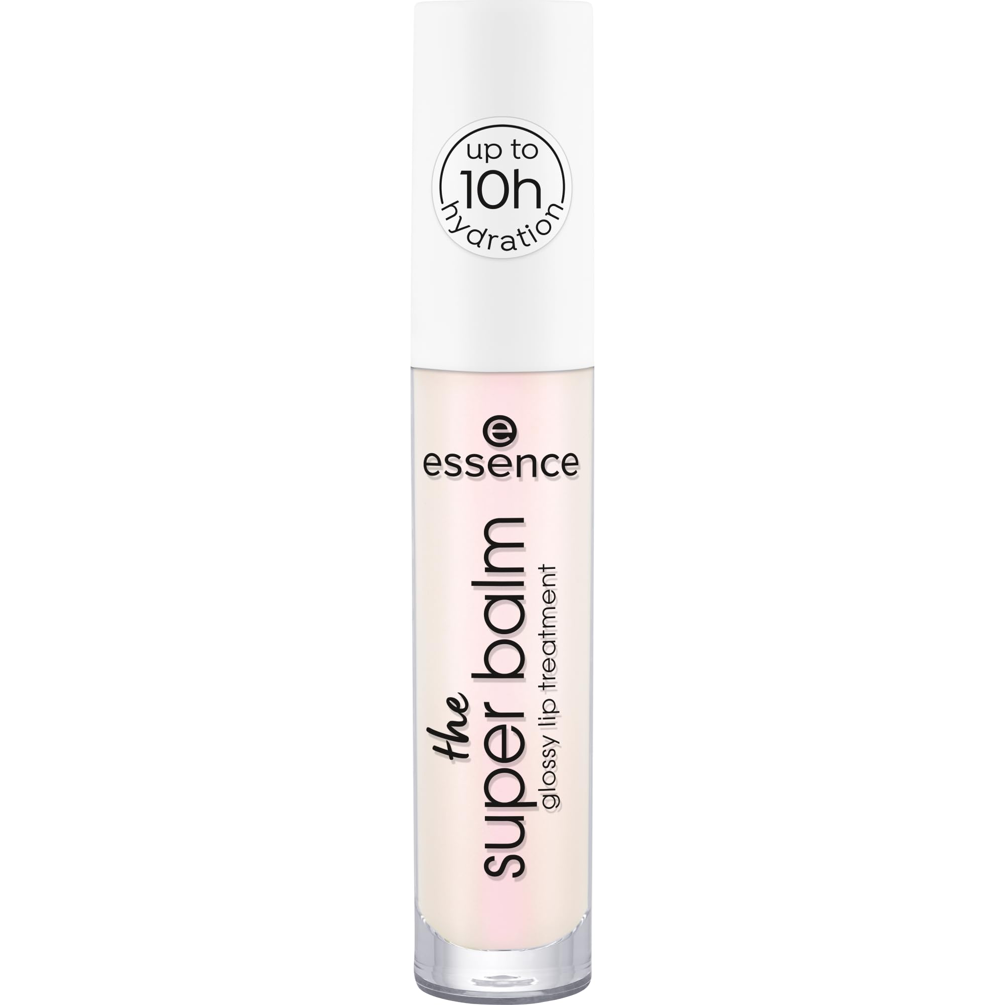 essence Super Balm glossy lip applicator demonstrates easy glide for smooth lips