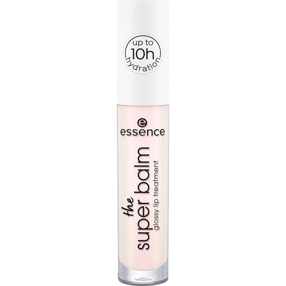essence Super Balm glossy lip applicator demonstrates easy glide for smooth lips