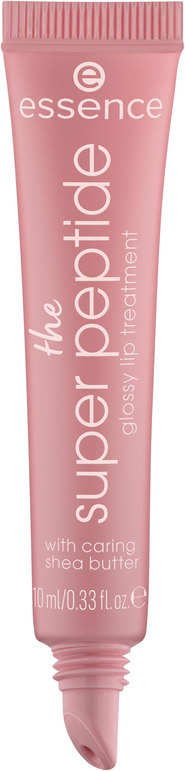 essence Super Peptide Glossy Lip Treatment in squeeze tube delivering hydrated lips