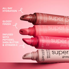 essence Super Peptide Glossy Lip Treatment squeeze-tube delivers on-the-go gloss.