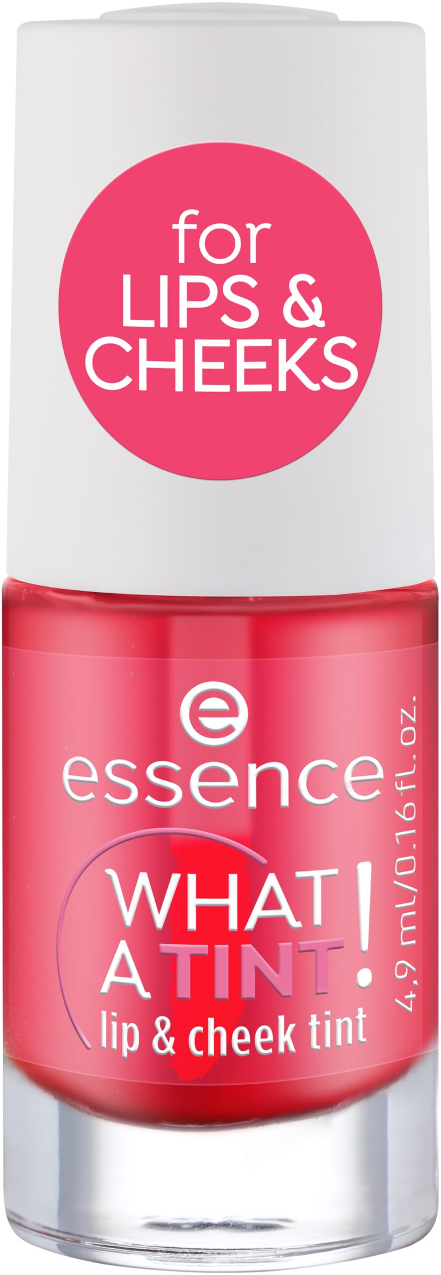 essence What a Tint! applying on lips for natural, buildable color.