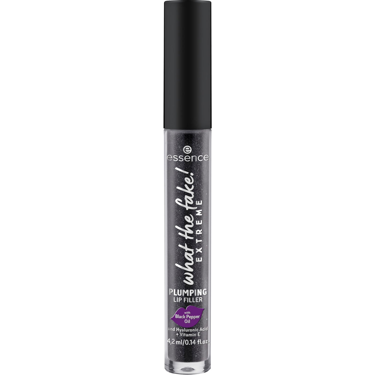 essence What the Fake! plumping lip filler bottle with pearly nude finish