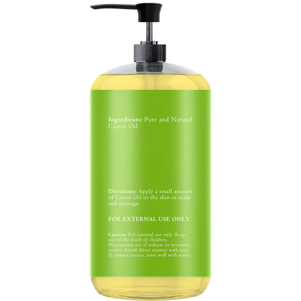 Ingredients of Essentially KateS Castor Oil include Vitamin E and fatty acids.