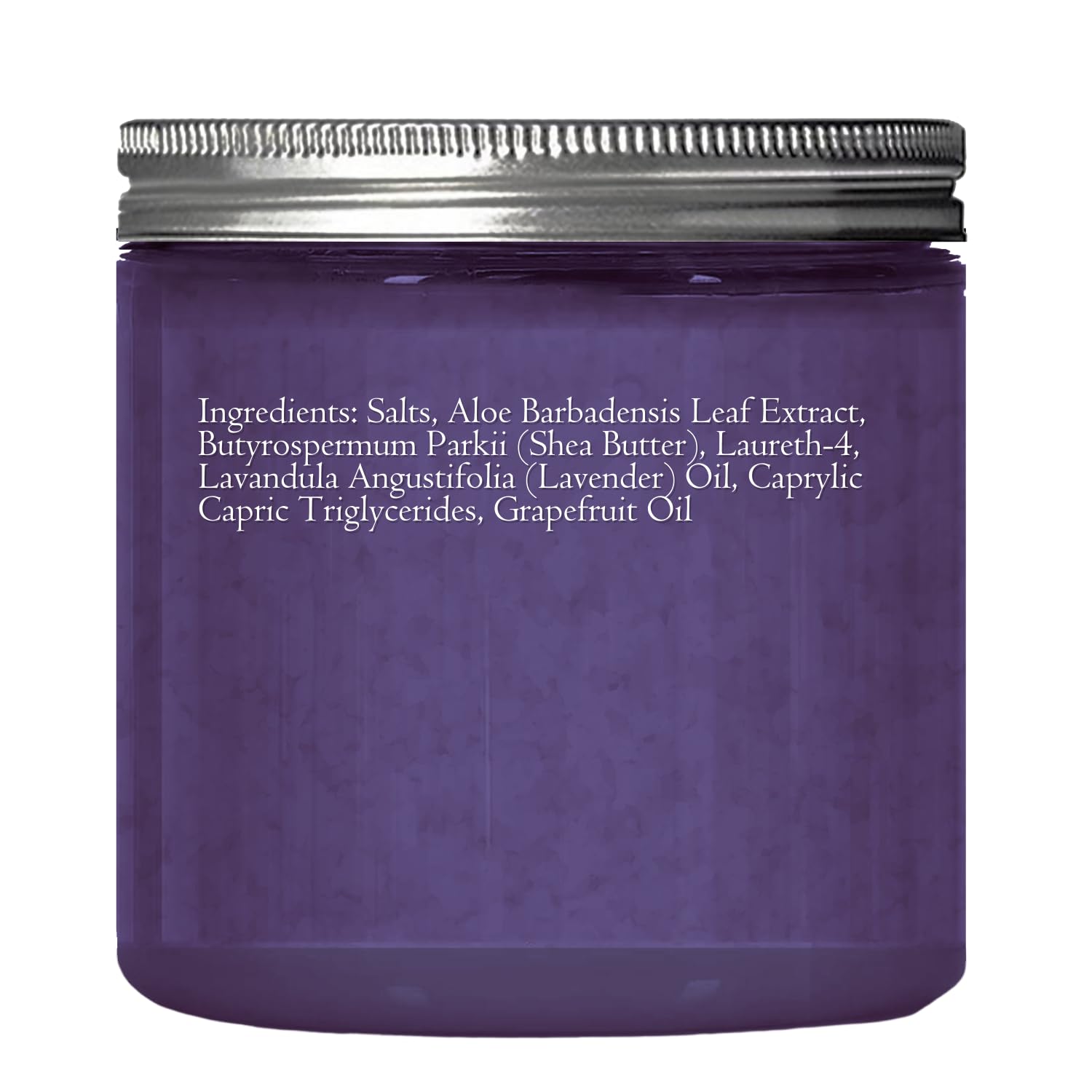 Essentially KateS Lavender Salt Scrub shea butter enriches the creamy exfoliating experience.