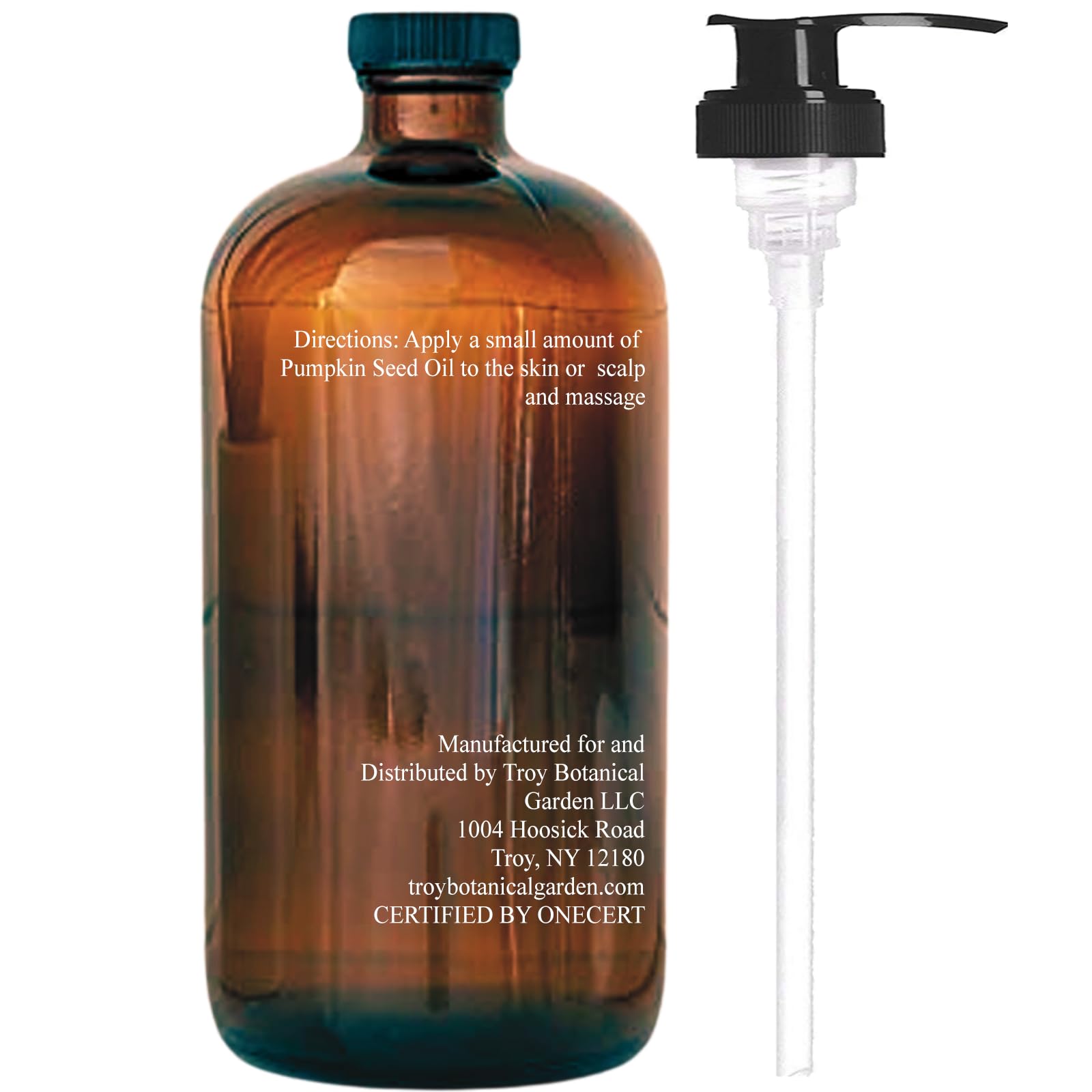 Dropper cap enables precise, clean dispensing for hair or skin care.