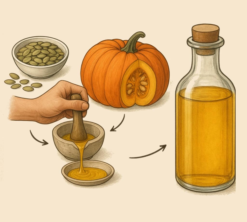 Oil being massaged into skin for deep hydration and softness.