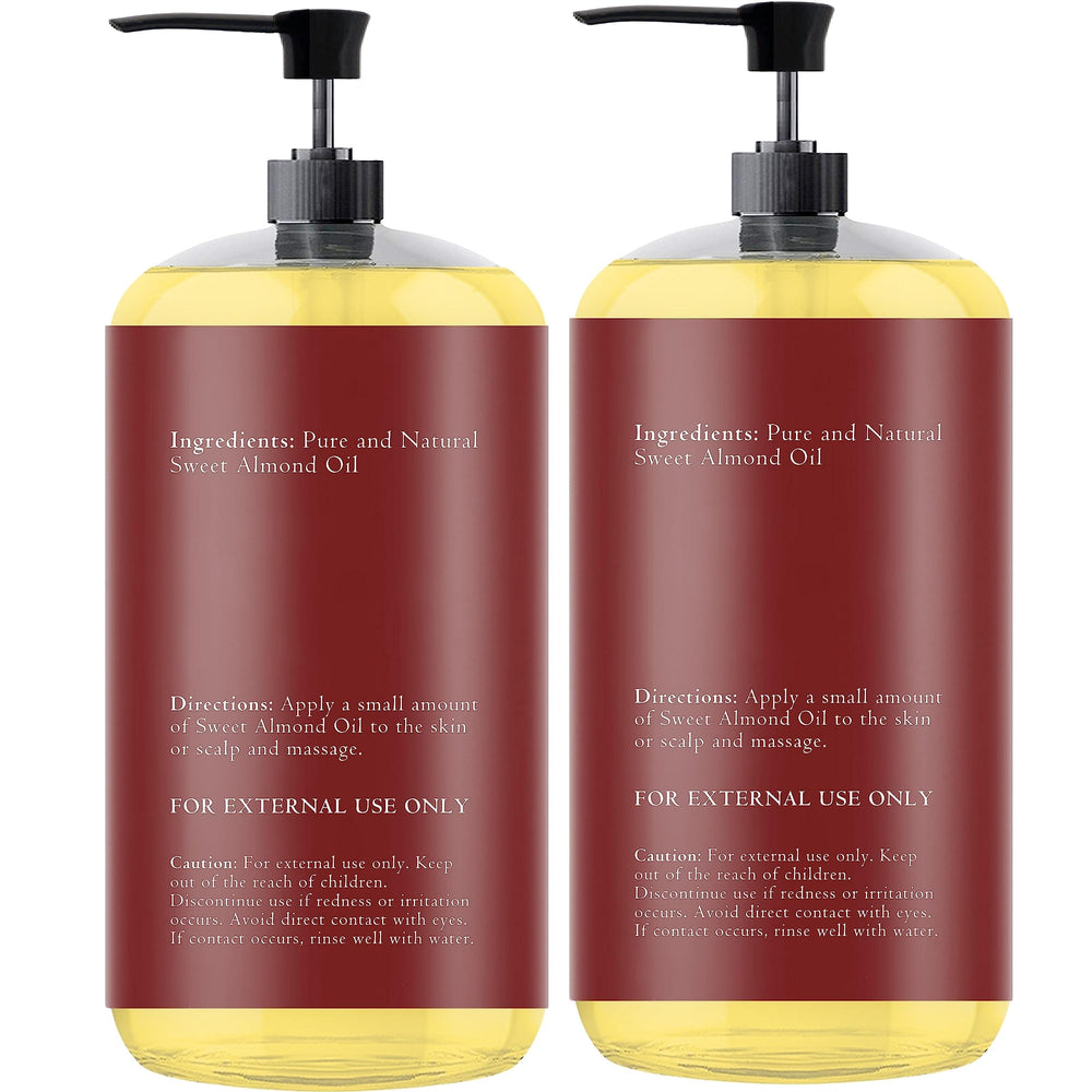 Two-pack packaging of Essentially KateS Sweet Almond Oil.