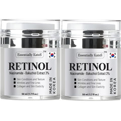 Essentially KateS Retinol Moisturizer Cream packaging shows premium Korean skincare.