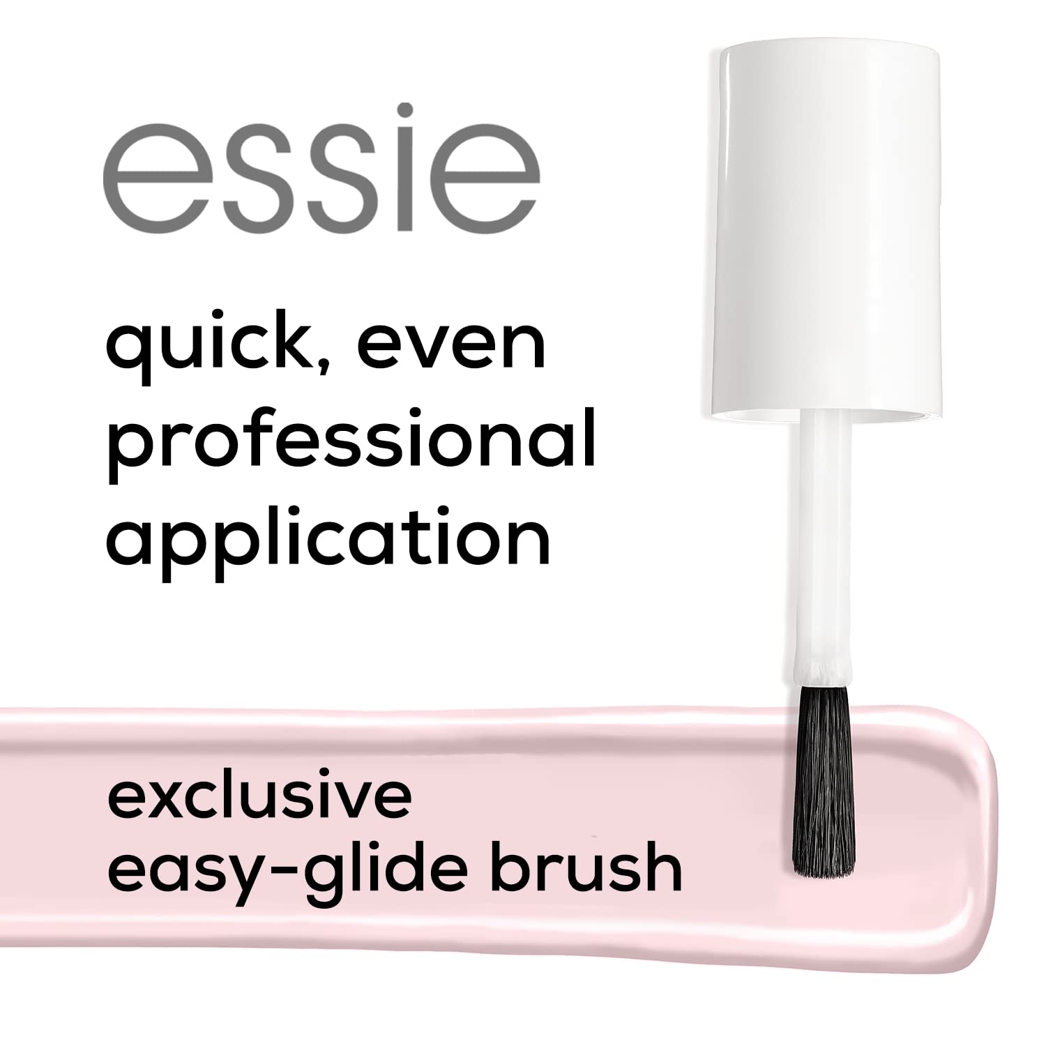 essie Ballet Slippers brush in action for delicate nail strokes.