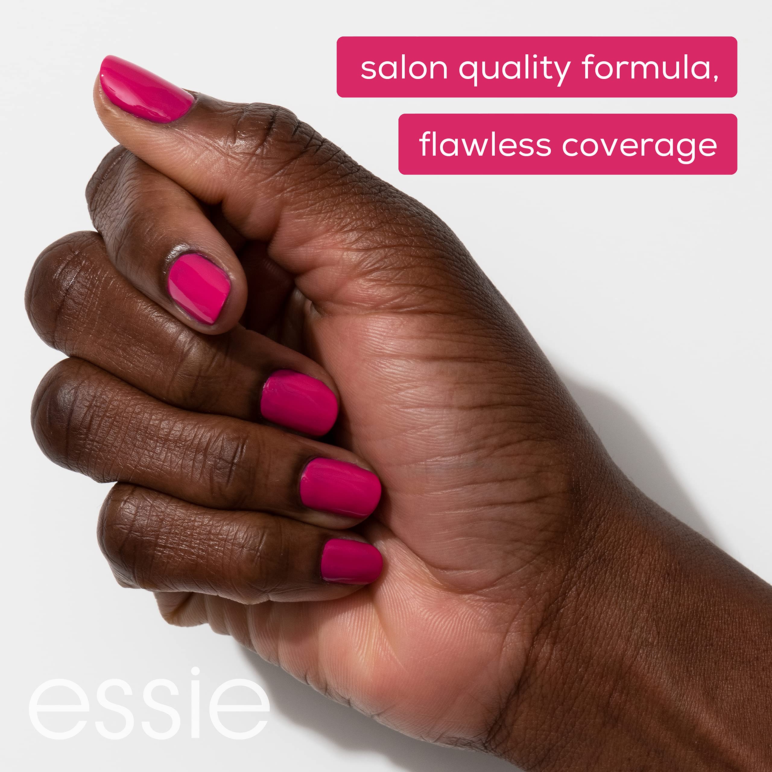 Essie base coat prep ensures lasting color adhesion.