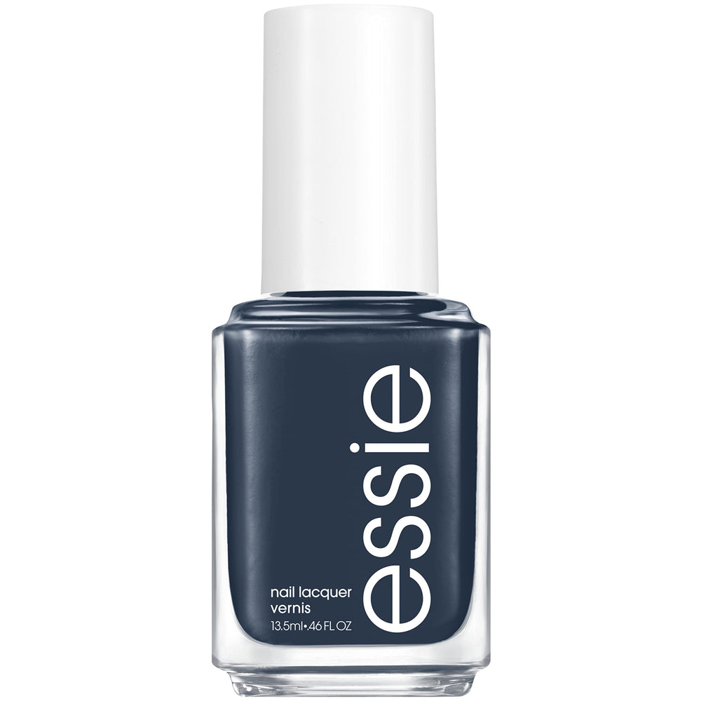 Essie Cool Gray nail polish bottle front, showing color for a chic manicure.