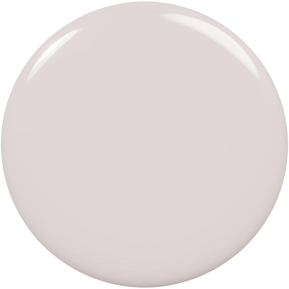 essie Cut It Out swatch highlights a modern cool gray cream shade.