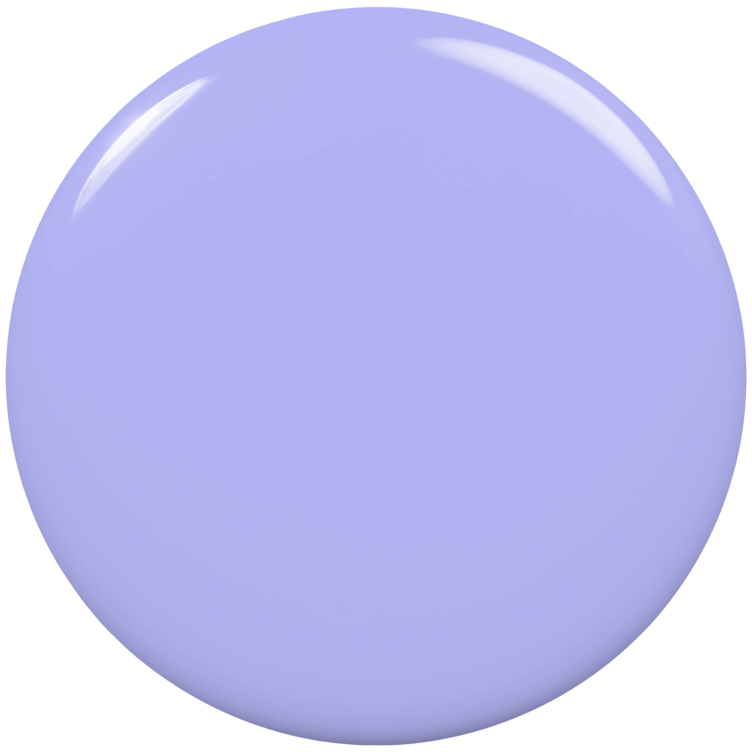 Essie Expressie bright lilac swatch on natural nail for creamy finish.