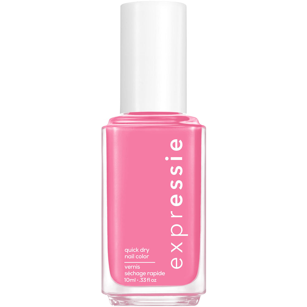 essie Expressie bubblegum pink bottle showing quick-dry color for on-the-go nails