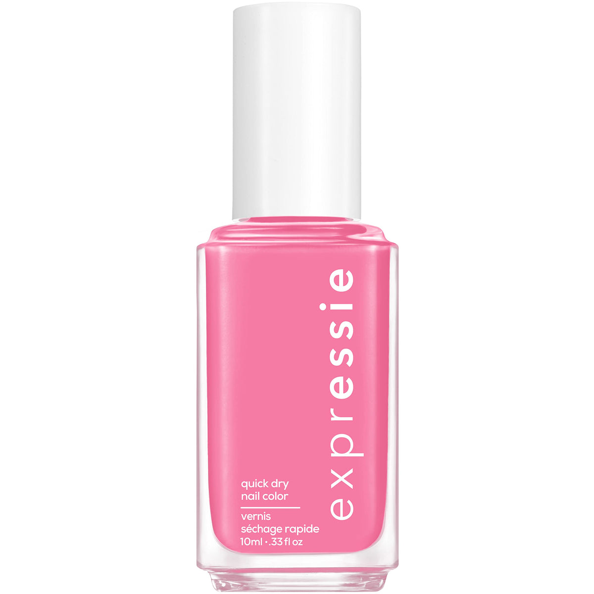 essie Expressie bubblegum pink bottle showing quick-dry color for on-the-go nails