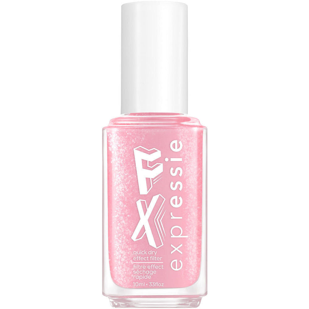 essie expressie fx fast-dry top coat pink chromatic bottle; quick upgrade for any color