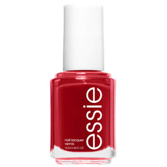 essie Fishnet Stockings nail polish bottle shows deep red with high gloss
