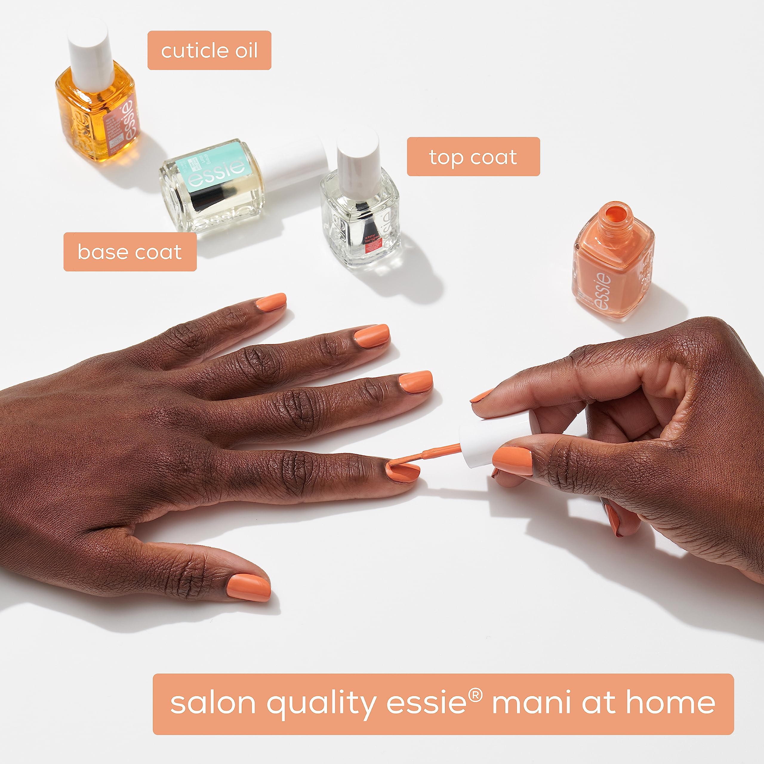 base coat prep with essie before Force of Nature application