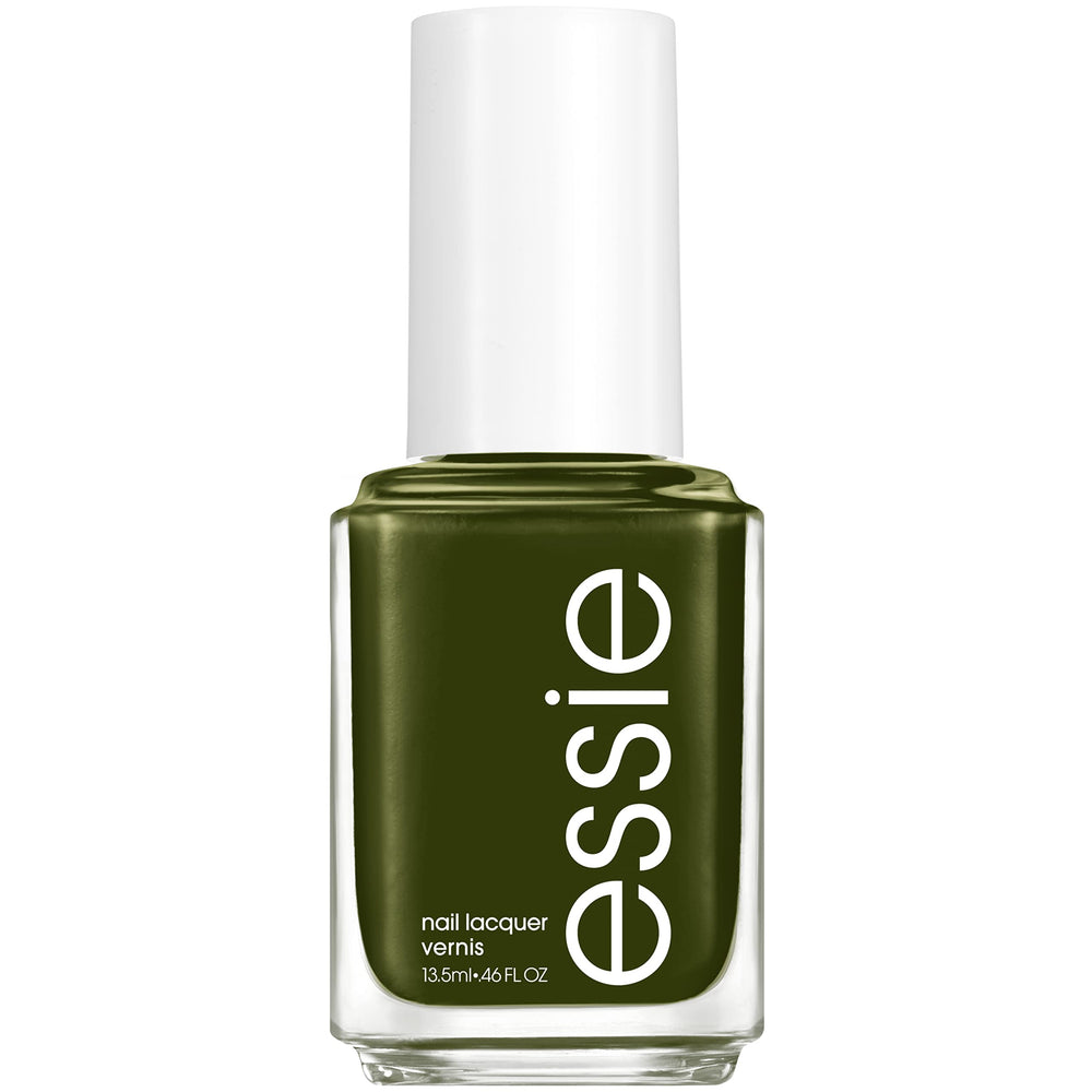 essie Force of Nature forest green nail polish bottle ready for fall manicure