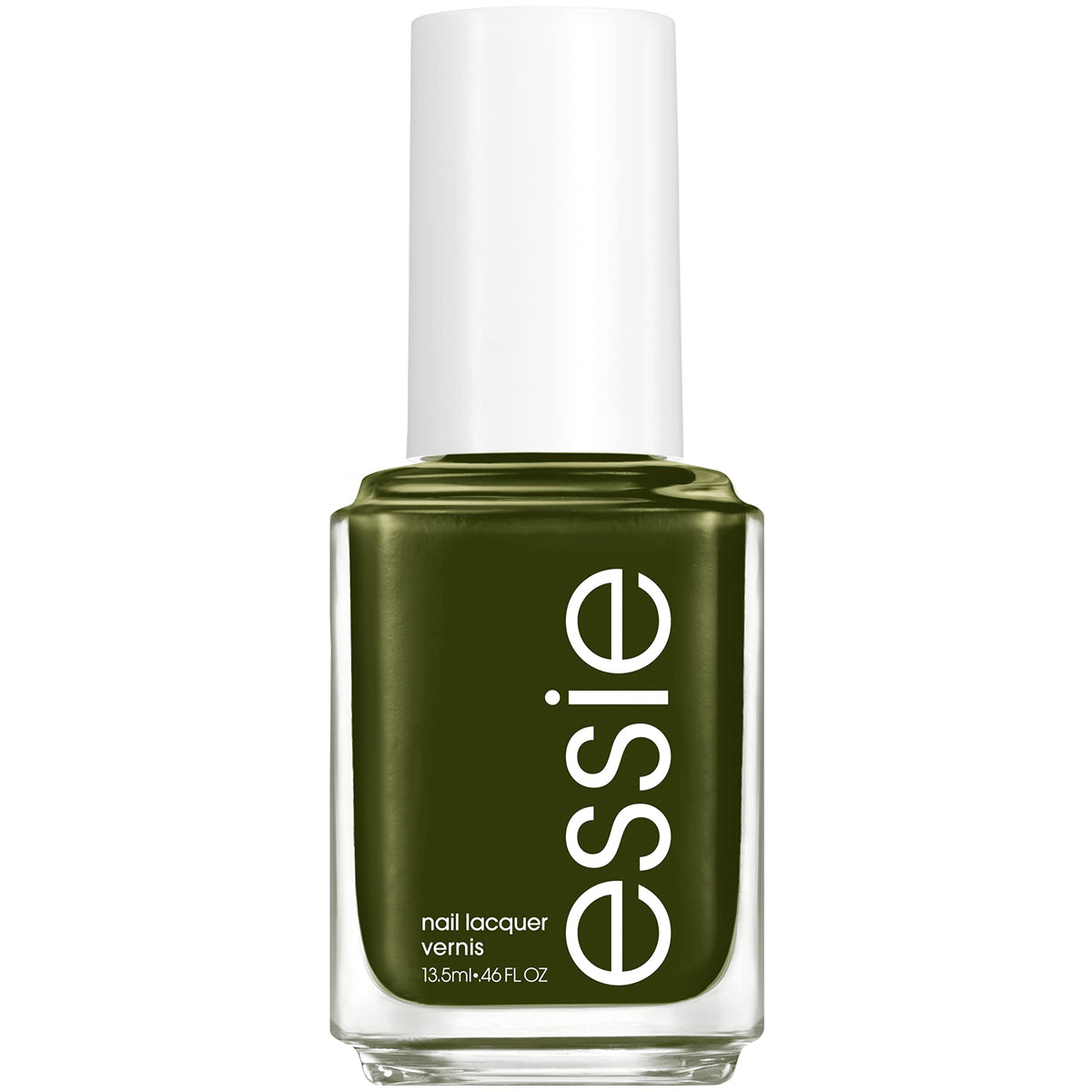 essie Force of Nature forest green nail polish bottle ready for fall manicure
