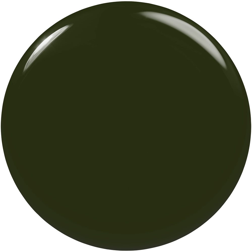 essie Force of Nature forest green swatch shows a rich cream finish