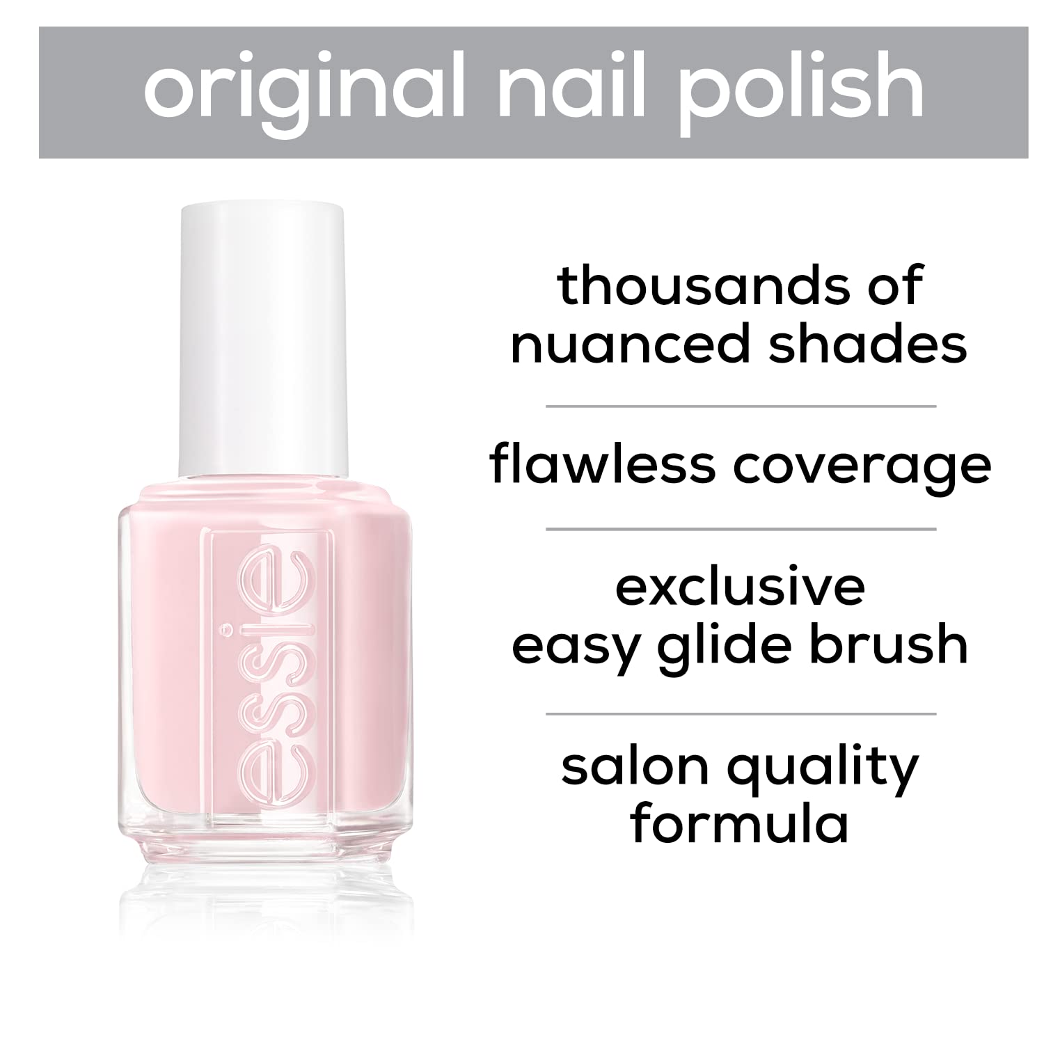 essie French manicure kit laid out on vanity for quick makeover.