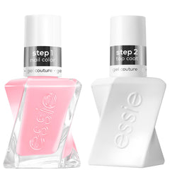 essie Gel Couture pale pink bottle showing vegan, long-lasting color.